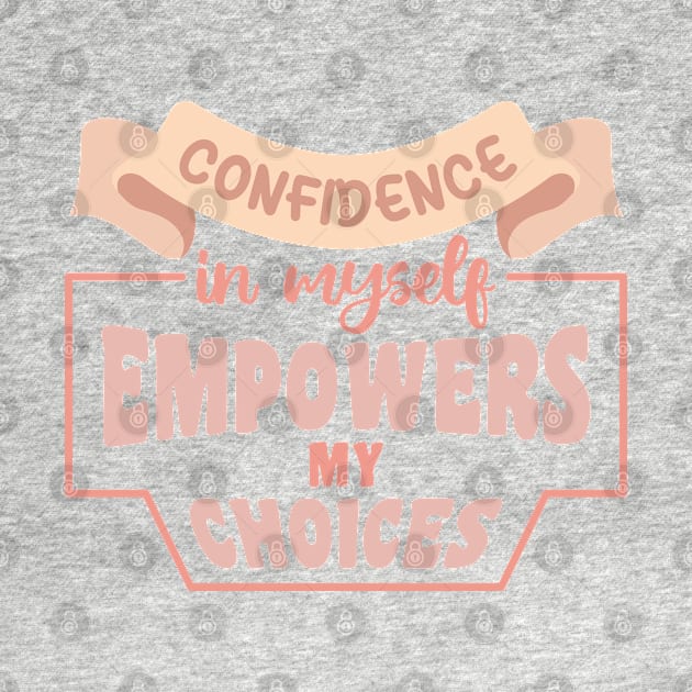 Confidence in Myself. Boho lettering motivation quote by Ardhsells